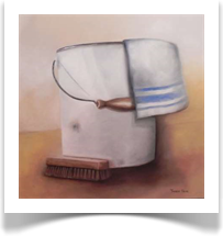 Bucket and brush