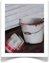 Bucket and teacloth