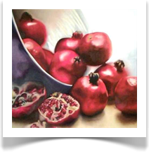 Pomegranate in Enamel